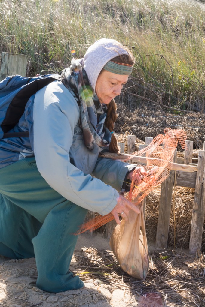 Plastic netting; photo by Kim Novino
