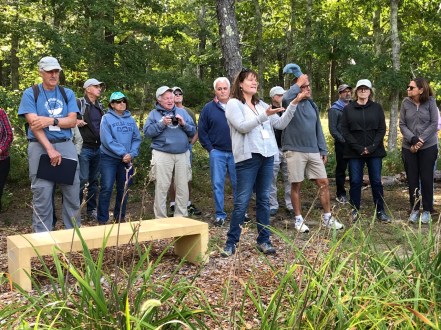 Susan Anthony describing the community garden